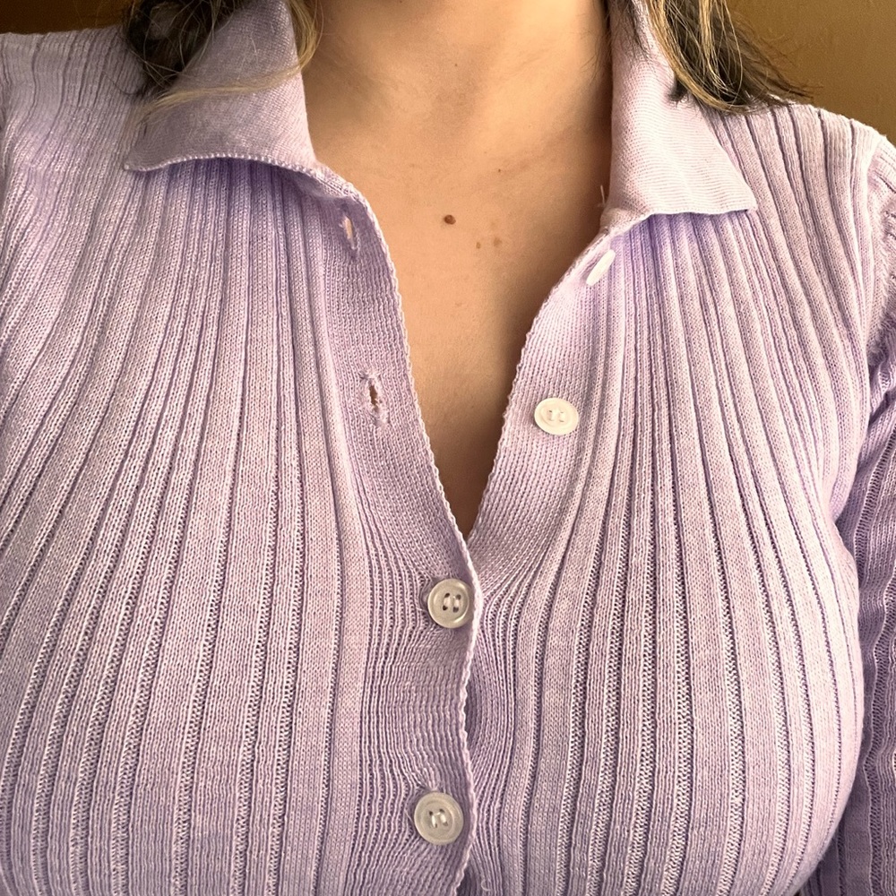 Long-Sleeve Button Down T-shirt